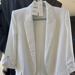 Zara Classic White Blazer